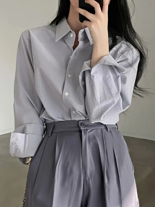 Formal Women's Roll Up Sleeve Button Up Shirt