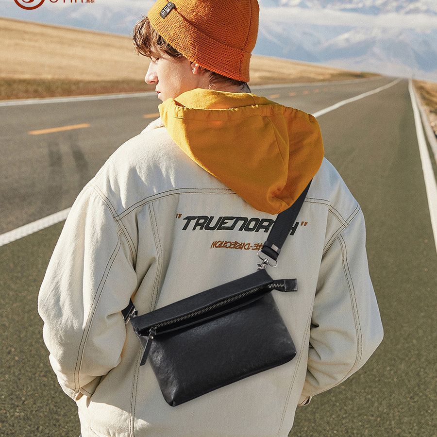 Men’s Genuine Leather Commuter Messenger Bag