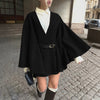 Old Fashion Women Wool Shawl Coat with Belt