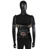Shoulder Holster Bag Black PU Punk Harness with Adjustable Straps