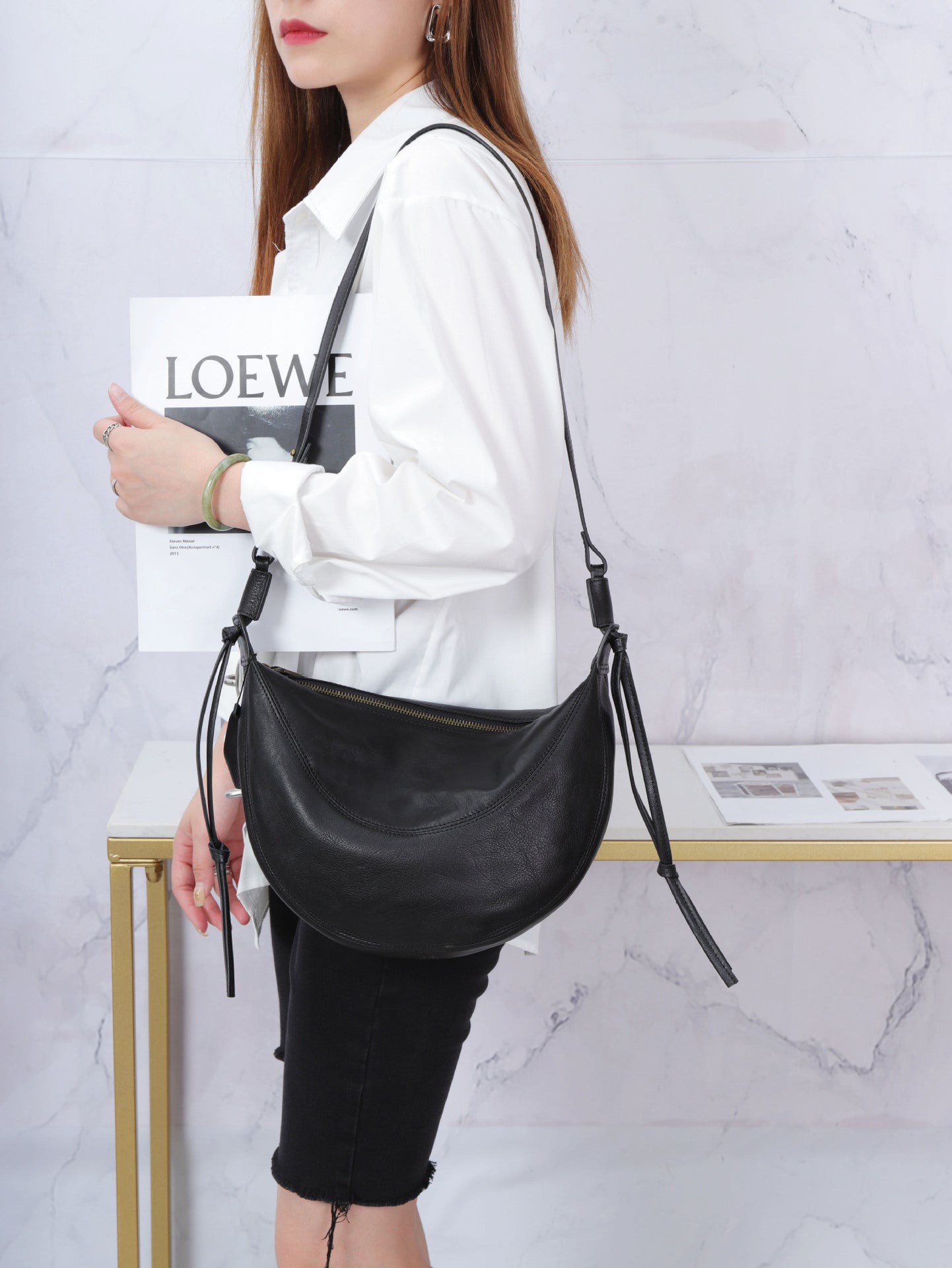 Women Soft Leather Dumpling Crossbody Bag