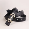 Women’s Top Grain Cowhide Leather Belt with Gold Buckle