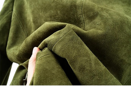 Genuine Goatskin Suede Leather Women's Jacket