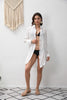 Women's White Long Sleeve Shirt Button Up