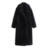 Terry fabric long teddy coat 2 XS
