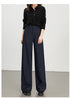 Women casual pants with high waist drape
