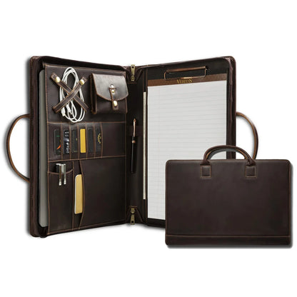 Crazy Horse Leather Laptop & Document Case 1