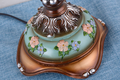 European retro bedside table lamp with fabric shade