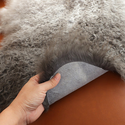 Genuine Sheepskin Rug with Curly Wool for Sofas and Chairs