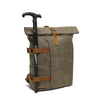Canvas Roll Top Backpack with 15.6 Inch Laptop Storage