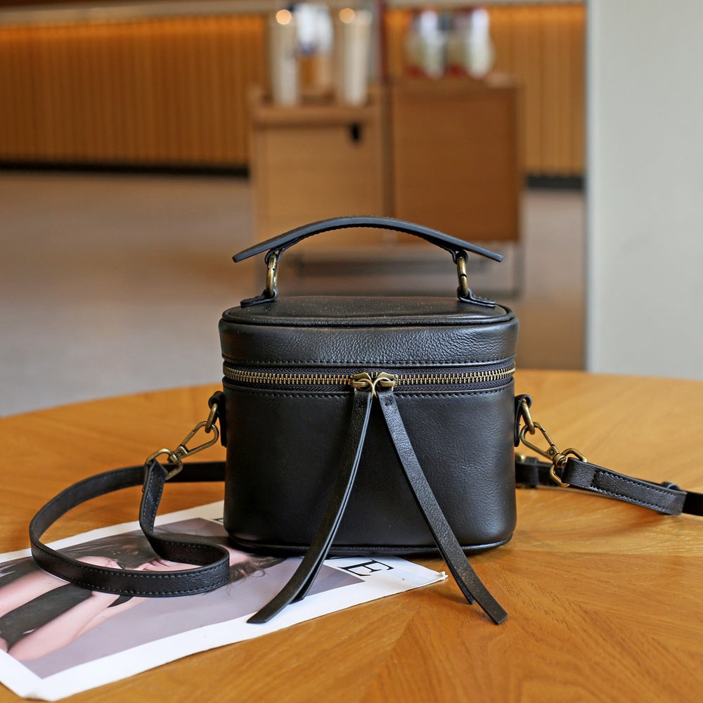 Genuine Leather Women’s Box Bag Crossbody Messenger