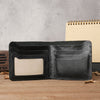 Men’s Genuine Cowhide Leather Bifold Wallet with ID Window
