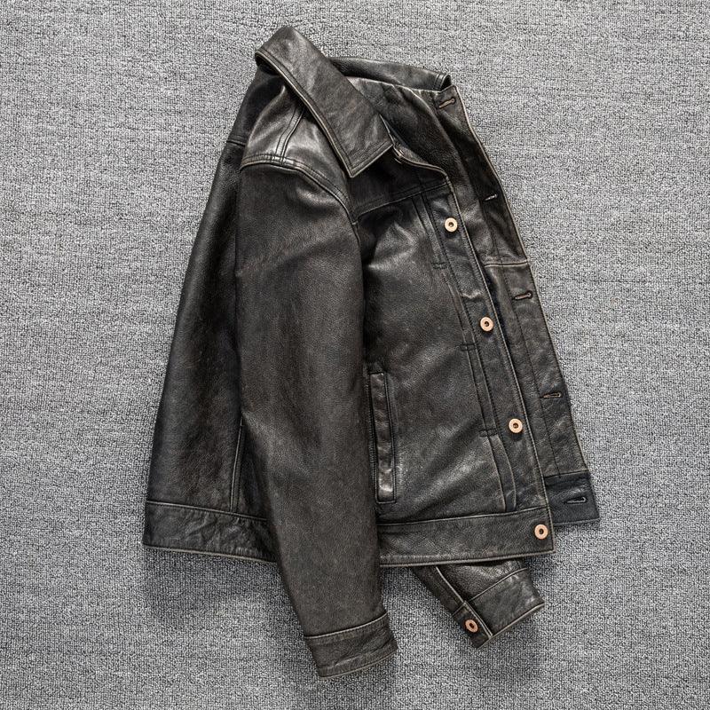 Men’s Vintage Distressed Leather Jacket