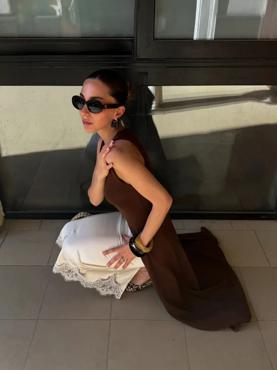 Soft knit long vest cardigan for summer days