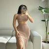 High Waist Long Pencil Skirt And Top
