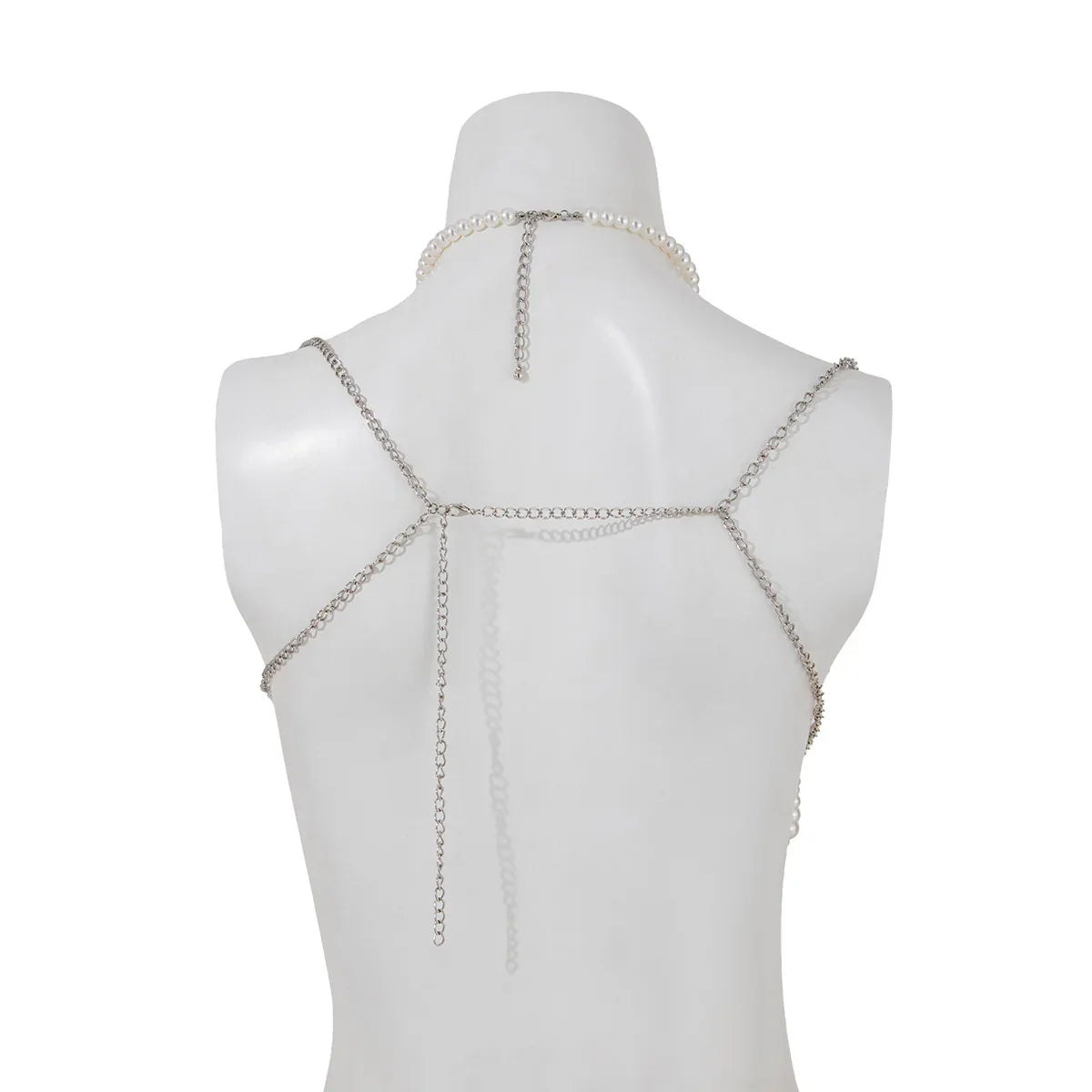 Multi-Layer Faux Pearl Bikini Chest Chain Set