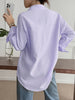 Women Drop Shoulder Button Down Shirt