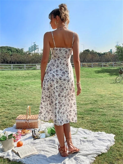 cami maxi dress with slit hem