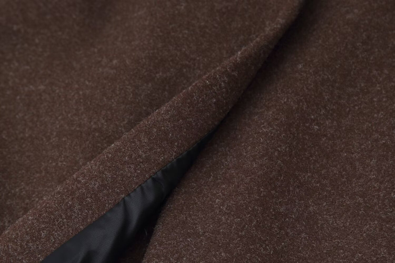 Long brown wool coat women winter outerwear