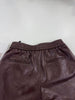 Brown Genuine Leather Shorts for Women