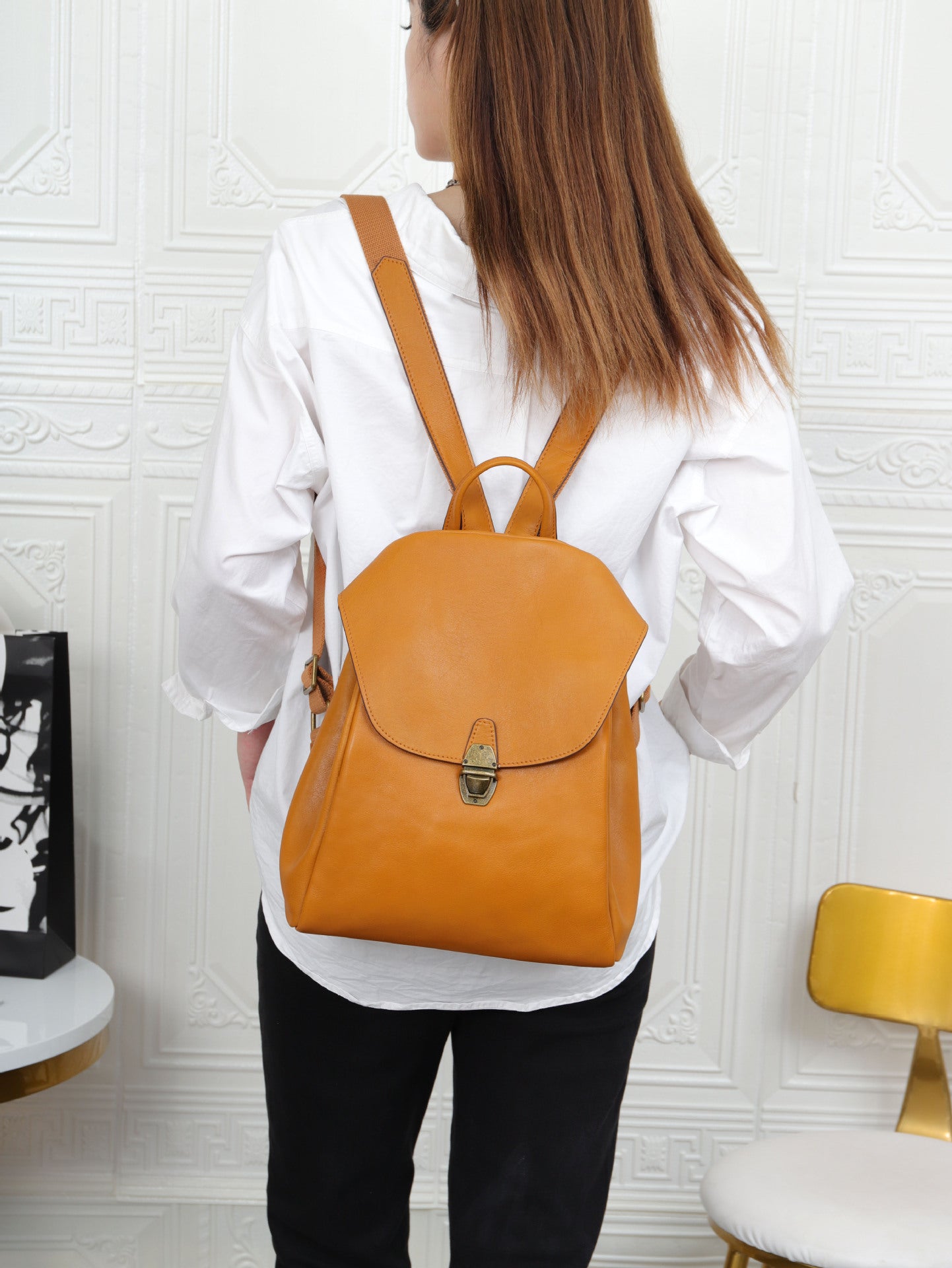 Women’s Genuine Leather Soft Backpack