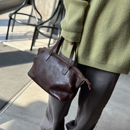 Genuine leather Dumpling messenger bag