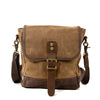 Small Canvas Messenger Bag with Top-Grain Cowhide Leather Trim 3