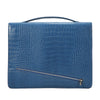 Leather Tablet Organizer for 13-Inch iPad with Crocodile Pattern