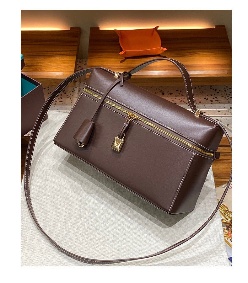 Genuine Leather Crossbody Box Purse for Women Box Purse