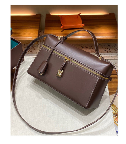 Genuine Leather Crossbody Box Purse for Women Box Purse