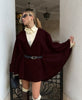 Old Fashion Women Wool Shawl Coat with Belt