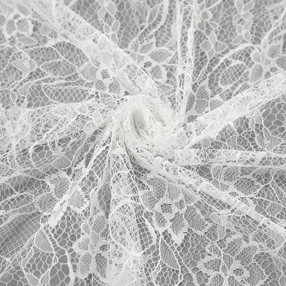 Women’s White Lace High Waist Midi Skirt