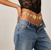 Gold Waist Chain with Nautilus Medallion Design