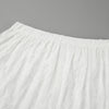 Women’s White Lace Jacquard Midi Skirt  See-Through