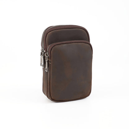 Genuine Leather Waist Bag for Men with Belt Loop