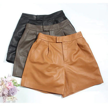 Bold Leather Shorts for Women