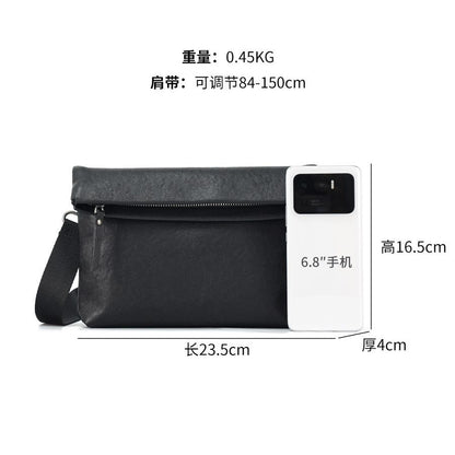 Men’s Genuine Leather Commuter Messenger Bag