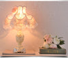 European lace rose bedside table lamp