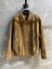 Women Suede Jacket Camel Brown Leather Bomber Sheepskin Lapel