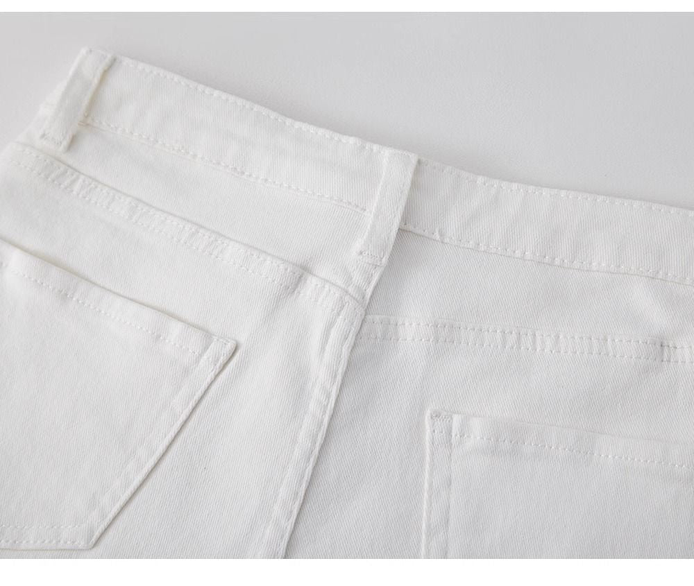 high waisted zipper fly shorts