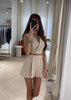 Pleated Wide-Leg Black Jumpsuit for Women