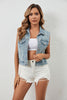 cropped denim vest women