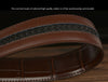 Men’s Western Leather Belt with Ram-Head Buckle