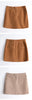 Genuine Suede Leather Mini Skirt High Waist for Women