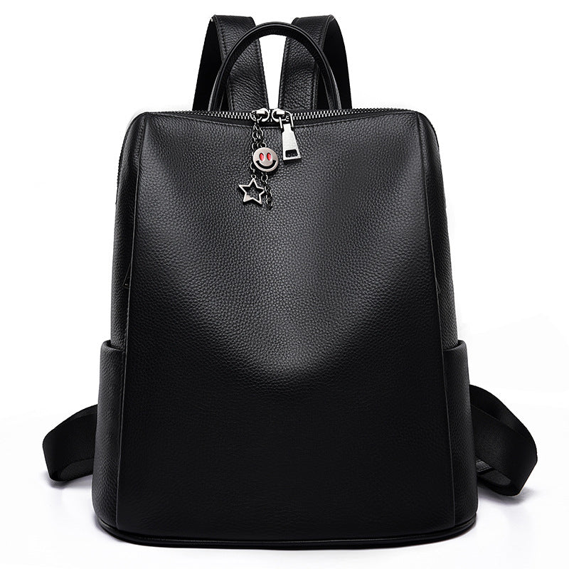 Women’s Black Leather Backpack Bag