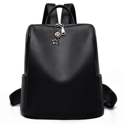 Women’s Black Leather Backpack Bag