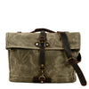 Canvas Courier Bag for Men with Waxed Canvas and Cowhide Leather 2