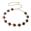Women’s Tiger Eye Style Resin Waist Chain with Oval Links