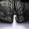 Men Full Grain Calfskin Black Leather Jacket