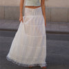 women's ruffled long frilly skirts